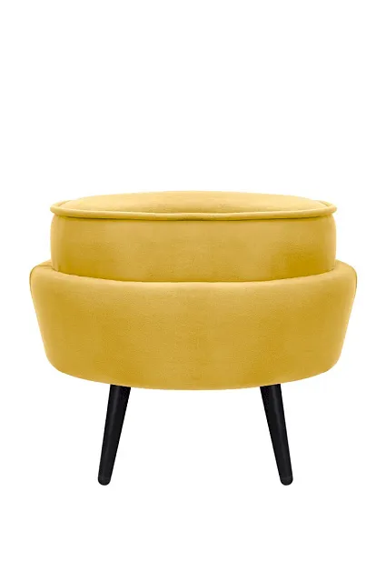 Пуф Pearl Adorn Yellow на черных ножках в Краснодаре Пуф Pearl Adorn Yellow на черных ножках