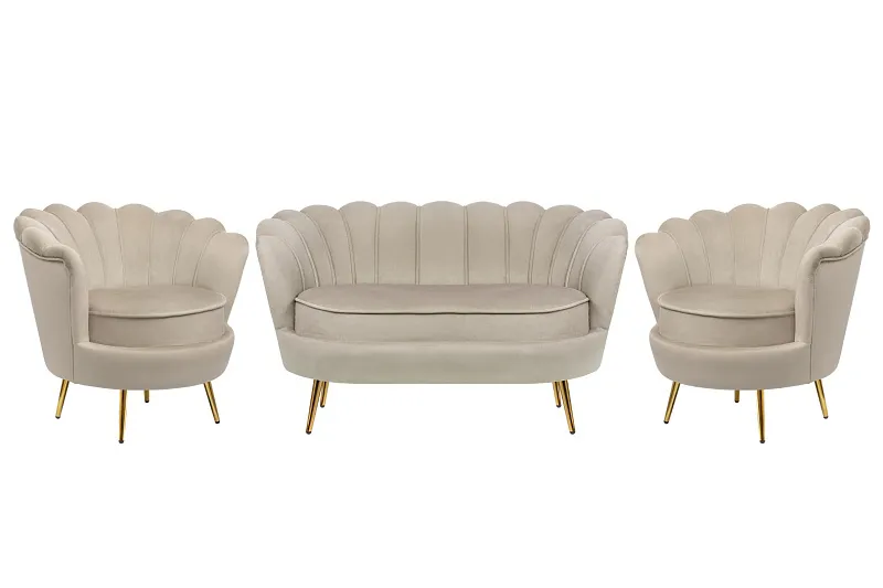 Комплект кресел и дивана ракушка Pearl Double Taupe