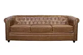 Кожаный диван лофт Karo Brown leather 3S №0