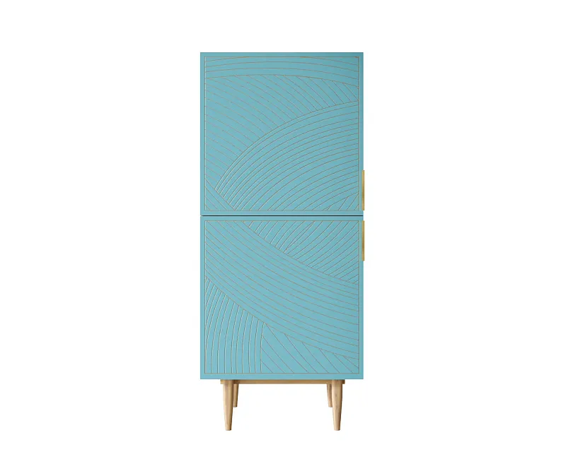 Вертикальный комод с двумя дверками "Лайн (Line)" LN05/GR1/blue в Краснодаре Вертикальный комод с двумя дверками "Лайн (Line)" LN05/GR1/blue