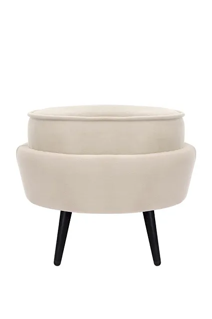 Пуф Pearl Adorn Beige на черных ножках в Краснодаре Пуф Pearl Adorn Beige на черных ножках