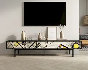 фото Комод с четырьмя ящиками под TV "Эмерсон (Emerson)" by Kandinsky арт EM06/Print_01 в Краснодаре
