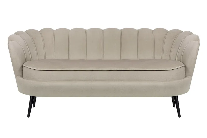 Диван ракушка для гостиниц Pearl Triple Taupe на черных ножках в Краснодаре Диван ракушка для гостиниц Pearl Triple Taupe на черных ножках