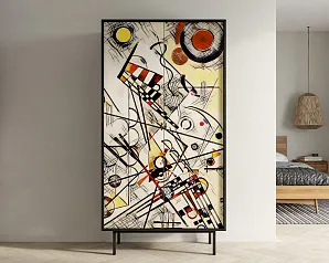 фото Шкаф двухдверный "Эмерсон (Emerson)" by Kandinsky арт EM091/Print_01 в интерьере в Краснодаре