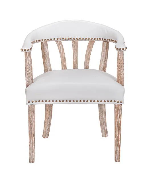 Мягкий стул с подлокотниками Tanner White Leather в Краснодаре Мягкий стул с подлокотниками Tanner White Leather