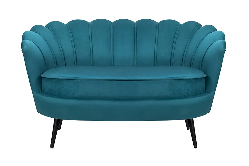 Диван ракушка Pearl Double Marine Velvet на черных ножках в Краснодаре Диван ракушка Pearl Double Marine Velvet на черных ножках