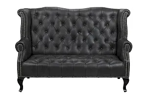 купить стильный Кожаный дизайнерский диван лофт Royal Sofa Black в интернет-магазине в Краснодаре