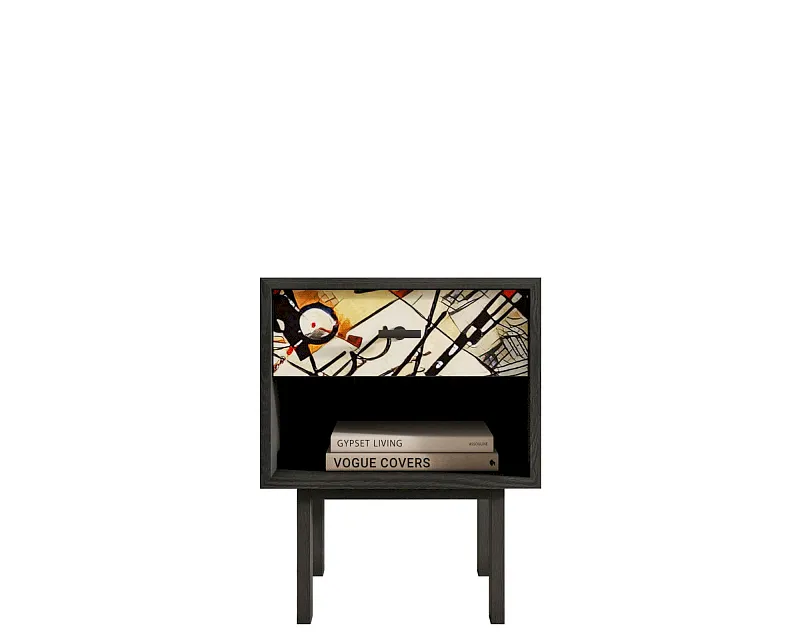 Тумбочка с верхним ящиком "Эмерсон (Emerson)" by Kandinsky арт EM11/Print_01 в Краснодаре Тумбочка с верхним ящиком "Эмерсон (Emerson)" by Kandinsky арт EM11/Print_01