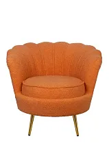 красивое Низкое кресло ракушка Pearl Orange Boucle в Краснодаре