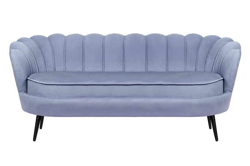 Диван ракушка для гостиниц Pearl Triple Blue на черных ножках в Краснодаре Диван ракушка для гостиниц Pearl Triple Blue на черных ножках