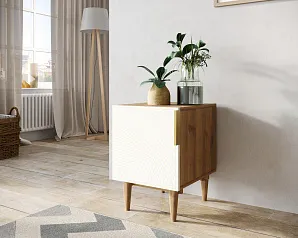 купить красивые Тумбочка с дверкой "Лайн (Line)" LN08/GR1/beige в Краснодаре