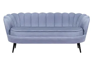 фото Диван ракушка для гостиниц Pearl Triple Blue на черных ножках в Краснодаре