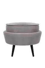 Пуф Pearl Adorn Grey на черных ножках в Краснодаре