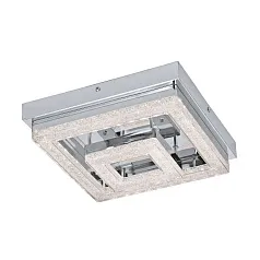 красивые 95659 Светодиодный потолочный светильник FRADELO, 12W (LED), 240х240, сталь, хром/пластик с кристал., хром в интернет-магазине в Краснодаре