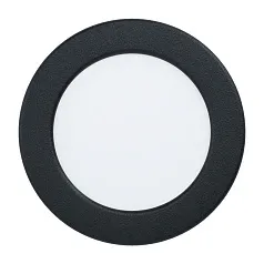купить стильные 99157 Светодиодный встраиваемый светильник FUEVA 5, 5,5W (LED), ?117, ET26, 700lm, 4000K, сталь, черный/пл в интернет-магазине в Краснодаре