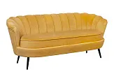 Дизайнерский диван Pearl Triple Yellow на черных ножках №1