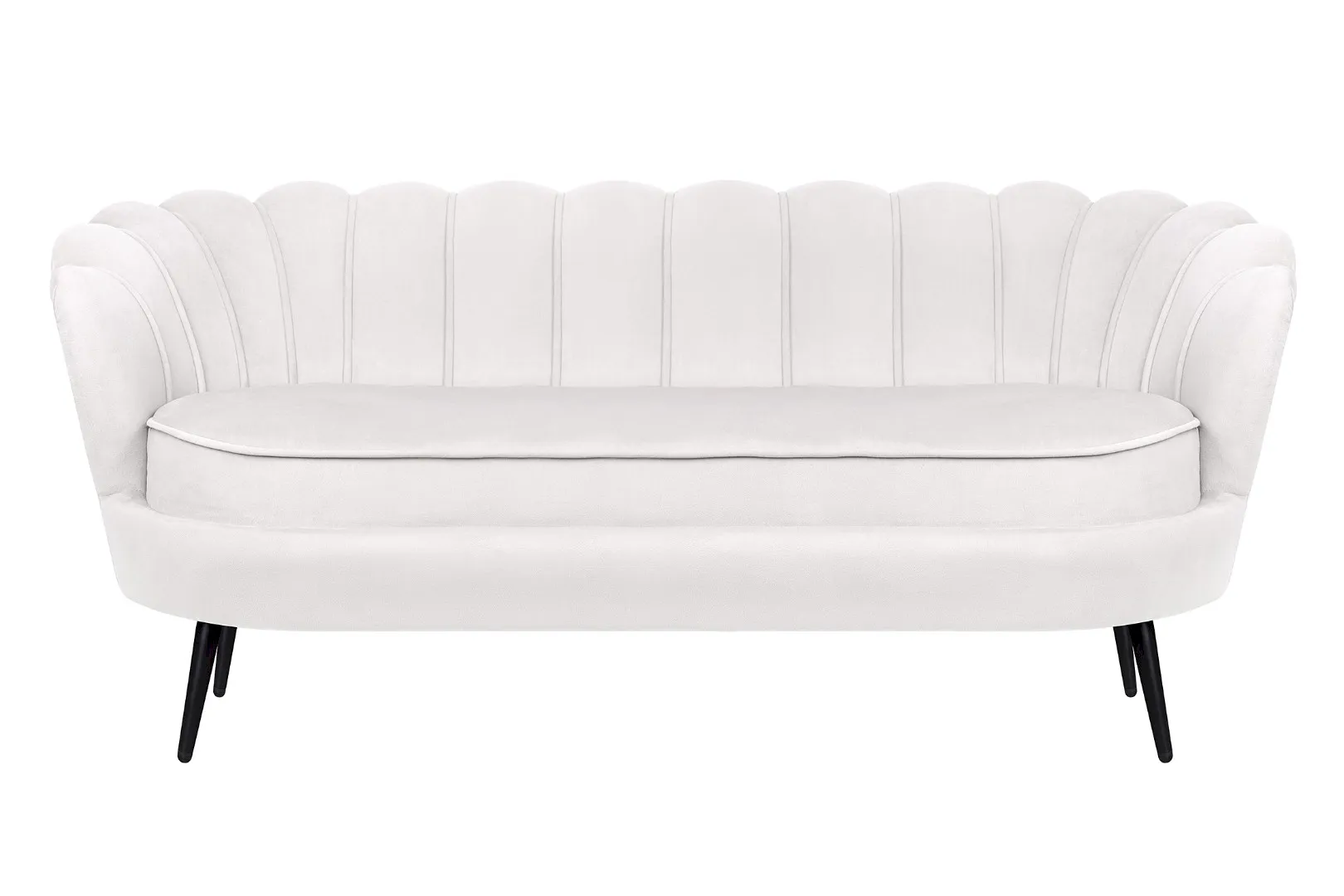 Диван ракушка Pearl Triple Beige на черных ножках на заказ в Краснодаре