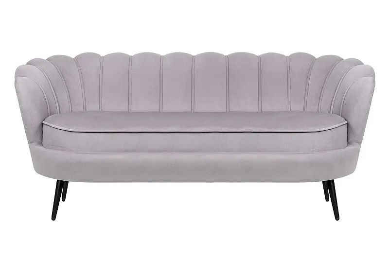 Дизайнерский диван для гостиниц Pearl Triple Grey на черных ножках в Краснодаре Дизайнерский диван для гостиниц Pearl Triple Grey на черных ножках