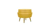 Кресло с пуфом ракушка Pearl Yellow №6 в Краснодаре