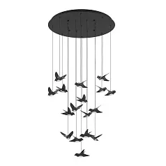 купить стильные 390352 Люстра диммируемая PARATEBUENO, 17X3W (LED), 3000K, 6460lm, ?780, сталь, черный/сталь, пластик, черный никель, сатинированный в интернет-магазине в Краснодаре