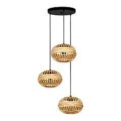 купить 43864 Люстра AMSFIELD 1, 3X40W (E27), ?480, сталь, черный / дерево в интернет-магазине в Краснодаре