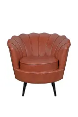 купить красивое Низкое кресло ракушка Pearl Brown на черных ножках в Краснодаре