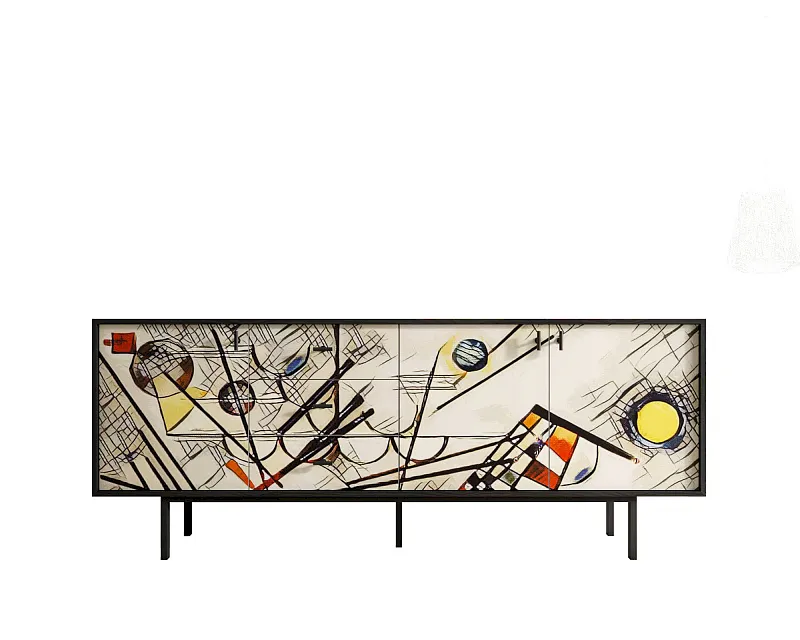 Комод с тремя дверками и тремя ящиками "Эмерсон (Emerson)" by Kandinsky арт EM07/Print_01 в Краснодаре Комод с тремя дверками и тремя ящиками "Эмерсон (Emerson)" by Kandinsky арт EM07/Print_01