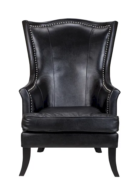 Кожаное кресло каминное Chester Black Leather в Краснодаре