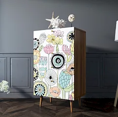 Комод высокий "Бербер (Berber)" арт BB10/Print_03 в интерьере в Краснодаре