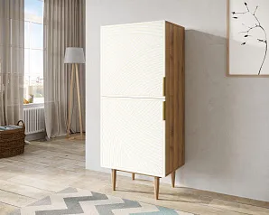 Вертикальный комод с двумя дверками "Лайн (Line)" LN05/GR1/beige на заказ в Краснодаре