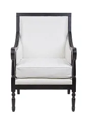 купить красивое Классическое американское кресло Colin White Leather в интернет-магазине в Краснодаре