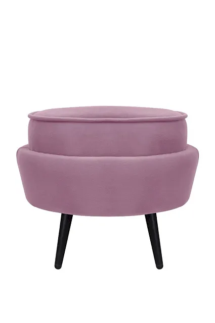 Пуф Pearl Adorn Pink на черных ножках в Краснодаре Пуф Pearl Adorn Pink на черных ножках