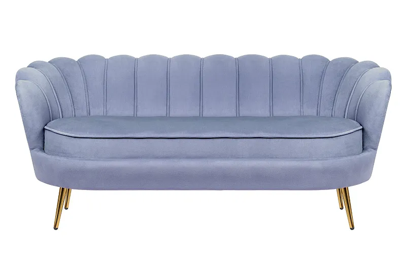 Трехместный диван ракушка для гостиниц Pearl Triple Blue