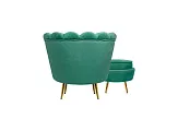 Кресло с пуфом ракушка Pearl Green V2 №2 в Краснодаре