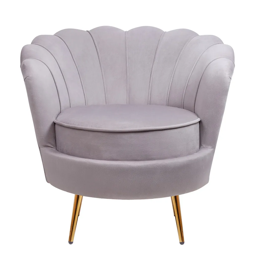 фото Низкое кресло ракушка Pearl Grey в интерьере в Краснодаре