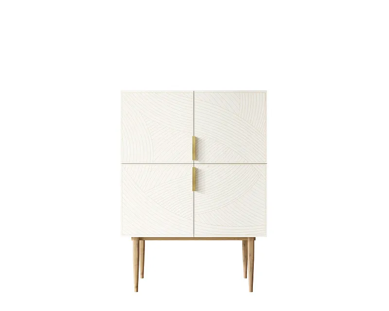 Малый комод с четырьмя дверками на высоких ножках "Лайн (Line)" LN13/GR1/beige в Краснодаре Малый комод с четырьмя дверками на высоких ножках "Лайн (Line)" LN13/GR1/beige