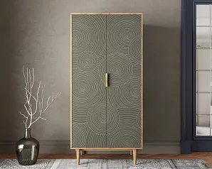 Шкаф малый двухстворчатый "Лайн (Line)" R24/browngrey в Краснодаре