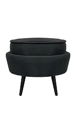 фото Пуф Pearl Adorn Black на черных ножках в Краснодаре