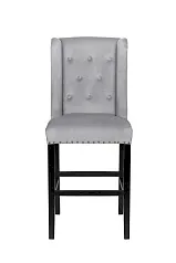 Дизайнерский барный стул Skipton Grey Velvet в интерьере в Краснодаре