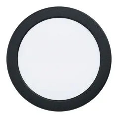 фото 99212 Светодиодный встраиваемый светильник FUEVA 5, 11W (LED), ?166, ET26, IP44, 1350lm, 3000K, сталь, черный в Краснодаре