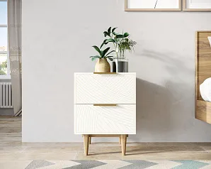заказать Тумбочка с двумя ящиками "Лайн (Line)" LN07/GR1/beige в Краснодаре
