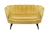 Дизайнерский диван Pearl Double Yellow на черных ножках №0