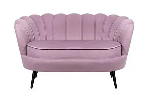 красивый Дизайнерский двухместный диван Pearl Double Pink на черных ножках в Краснодаре