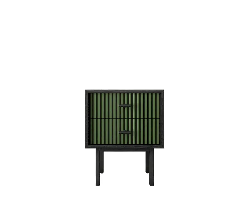 Тумбочка с двумя ящиками "Эмерсон (Emerson)" арт EM16/green/L в Краснодаре Тумбочка с двумя ящиками "Эмерсон (Emerson)" арт EM16/green/L