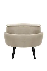 купить Пуф Pearl Adorn Taupe на черных ножках в Краснодаре