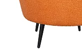 Низкое кресло ракушка Pearl Orange Boucle на черных ножках №6