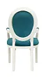 Мягкий стул с подлокотниками Volker Arm Blue and White №2 в Краснодаре