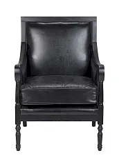 Классическое американское кресло Colin Black Leather в интерьере в Краснодаре