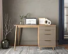 Стол рабочий "Лайн (Line)" одной тумбой R23/beige №3