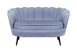 красивый Диван ракушка Pearl Double Blue на черных ножках на заказ в Краснодаре